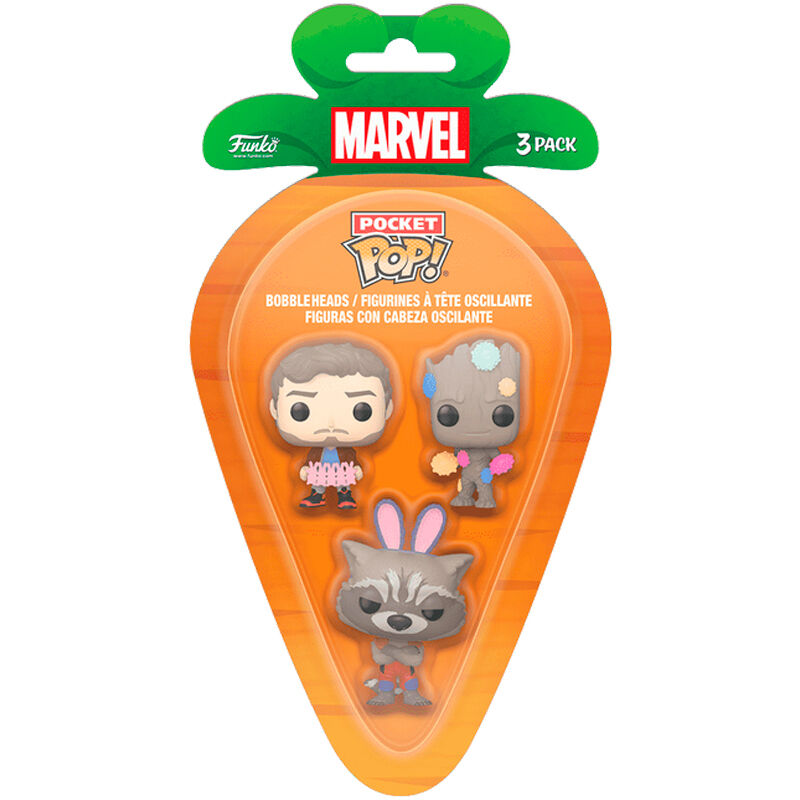 Carrot Pocket POP blister 3 figures Marvel Guardians of the Galaxy easter