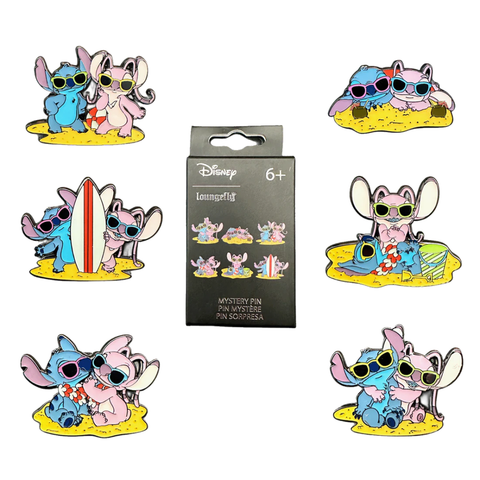Loungefly Disney Stitch & Angel Mystery Blind Box Enamel Pin assorted