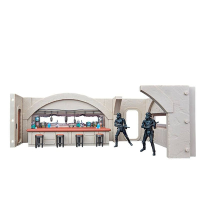 Star Wars Mandalorian Nevarro Cantina + Imperial Death Trooper figure set