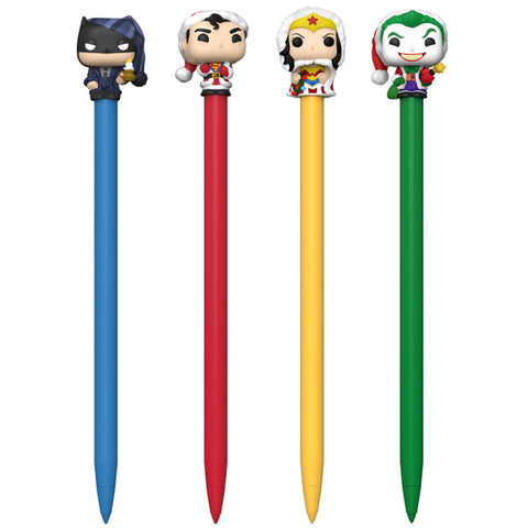 DC Comics Holiday Super Heroes assorted Toppers pen