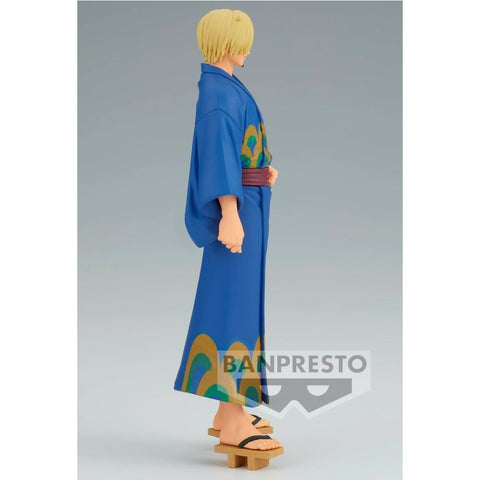 One Piece Grandline Series Wanokuni Yukata Silvers Sanji figure 17cm
