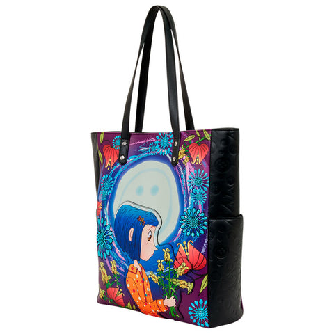 Loungefly Coraline Worlds Laika shopping bag