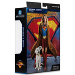 DC Comics Supergirl Deluxe Theatrical Edition Gold Label Collection Supergirl & Puppy Kripto figure 18cm