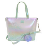 Loungefly Disney The Little Mermaid Ariel, Flounder and Sebastian tote bag with coin bag