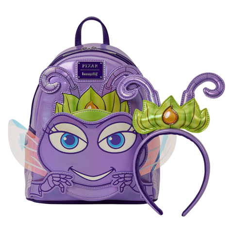 Loungefly Disney Pixar Bug's Life Princess Atta backpack + Headband 26cm